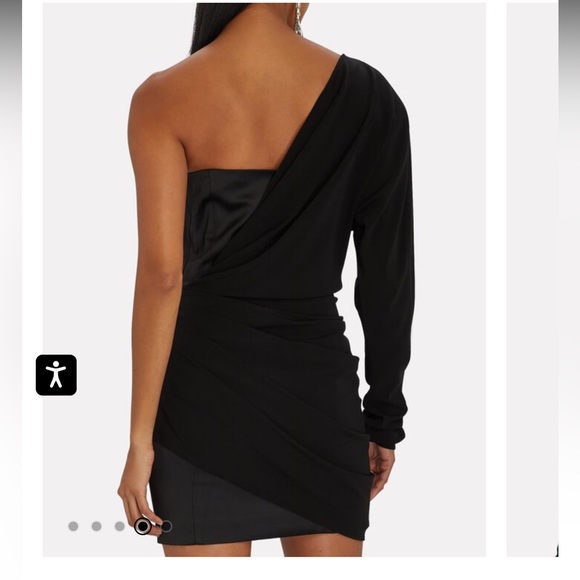 • GAUGE81 • Women’s Saratov Draped One-Shoulder Dress Mini Black XS - Picture 3 of 5